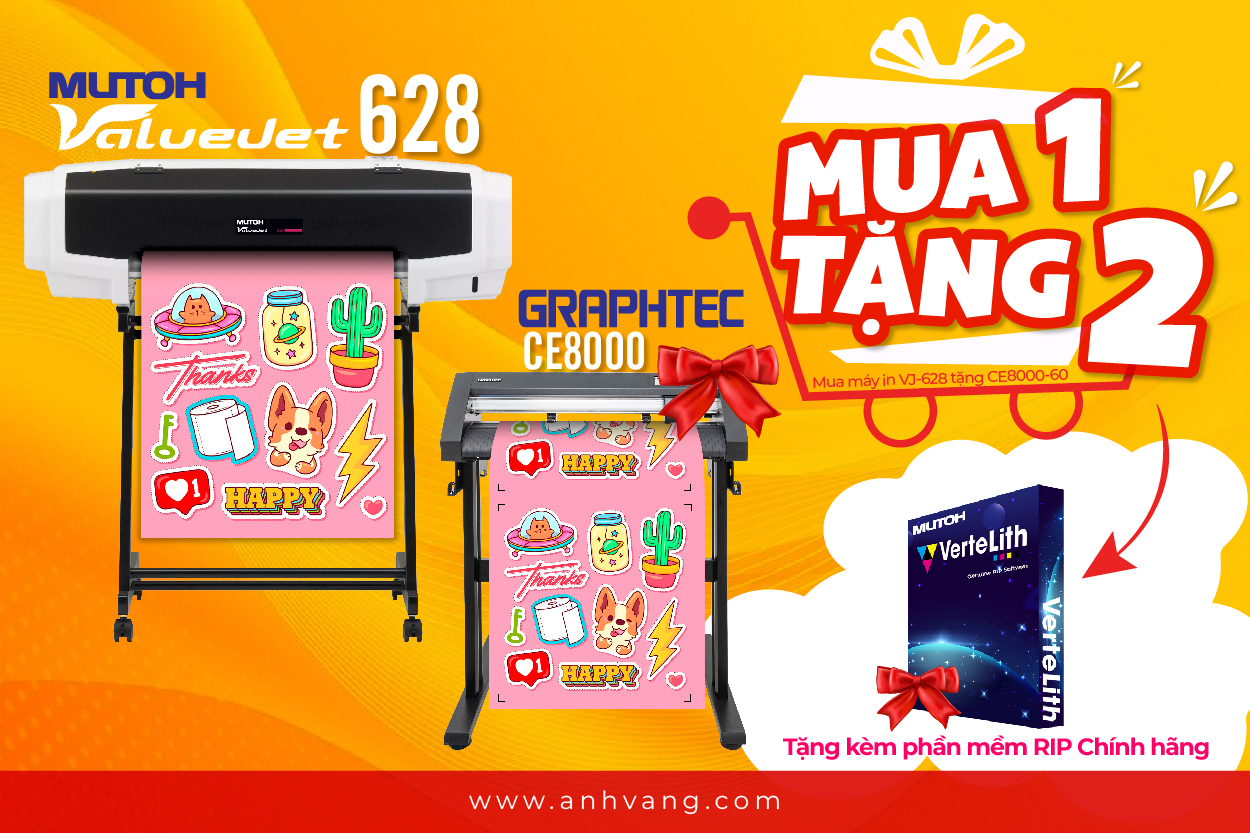 MUA 1 TẶNG 2: MUA MÁY IN DECAL, TẶNG MÁY CẮT VÀ PHẦN MỀM RIP CHÍNH HÃNG