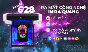 MUTOH VJ-628 HỆ 8 MÀU – 2 MÀU MỰC DẠ QUANG – NÉT RIÊNG TRÊN TỪNG SẢN PHẨM